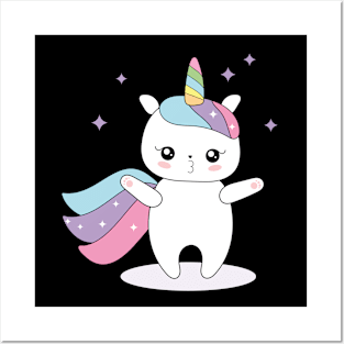 Unicorn kawaii T-Shirt Posters and Art